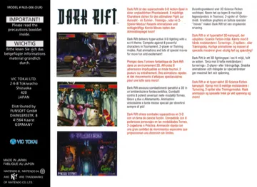 Dark Rift (Europe) box cover back